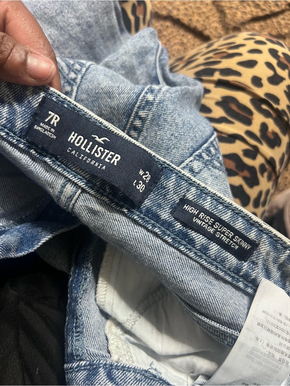 Hollister Light Blue High-Rise Super Skinny Jeans